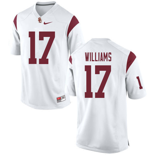 Men #17 Chase Williams USC Trojans College Football Jerseys Sale-White